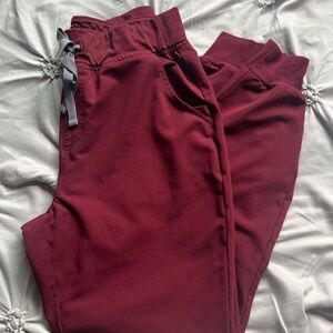 Figs Burgundy Pants